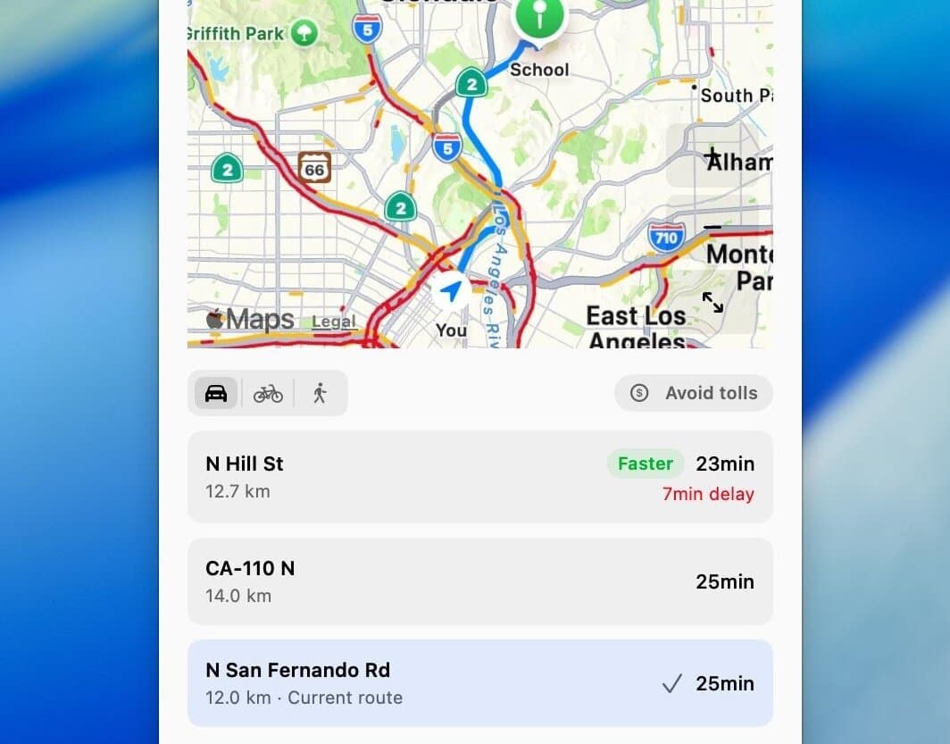 CommuteBar drive, bike, or walk